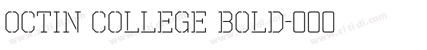 Octin College BOLD字体转换